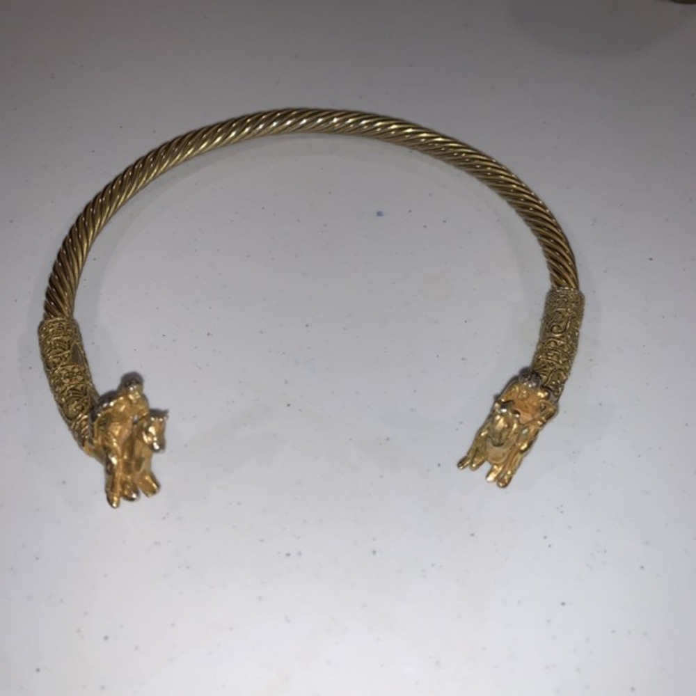 Vtg Metropolitan Museum‎ of Art 1977 Scythian Horsemen Torque GP Necklace